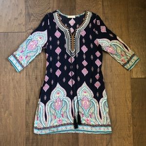 Embroidered Blue Dress